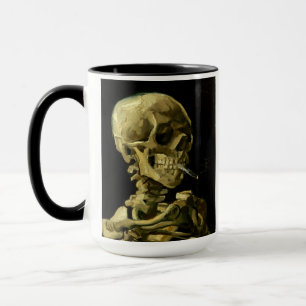 Van Gogh Smoking Skeleton Mug