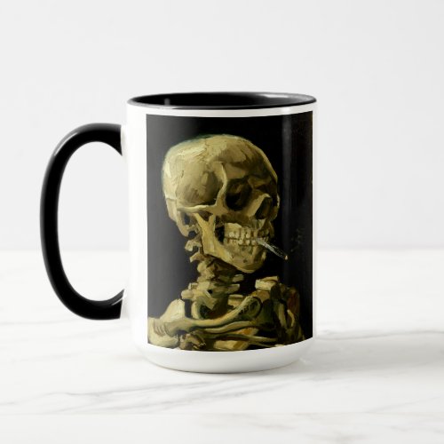 Van Gogh Smoking Skeleton Mug
