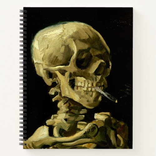 Van Gogh Smoking Skeleton Notebook