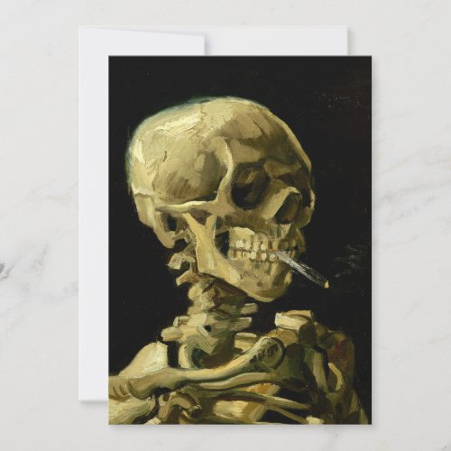 Van Gogh Smoking Skeleton Save The Date