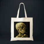 Van Gogh Smoking Skeleton Tote Bag<br><div class="desc">Tote Bag featuring Vincent van Gogh’s oil painting Skull of a Skeleton with Burning Cigarette (1885-86). A great gift for fans of Post-Impressionism and Dutch art!</div>