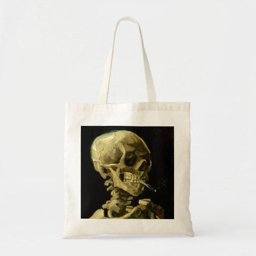 Van Gogh Smoking Skeleton Tote Bag