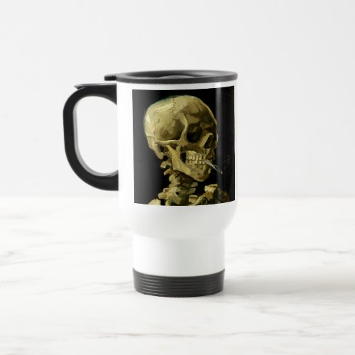 Van Gogh Smoking Skeleton Travel Mug