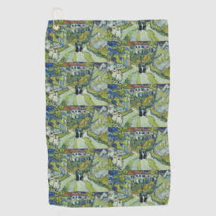 Van Gogh Stairway at Auvers Landscape Art Golf Towel