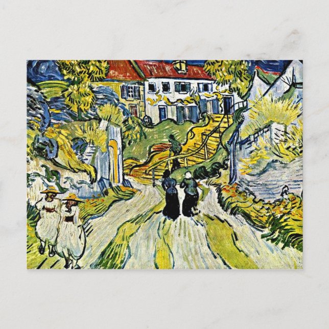 Van Gogh - Stairway at Auvers Postcard (Front)