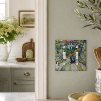 Van Gogh Stairway Blue Green Village Artistic Light Switch Cover