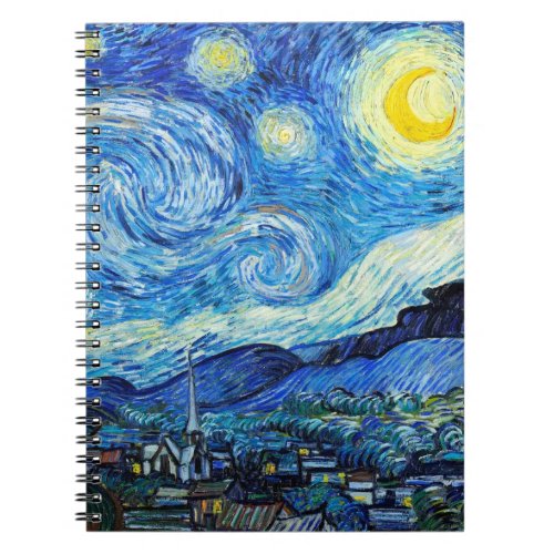 Van Gogh Starry Night Art Writing Notebook