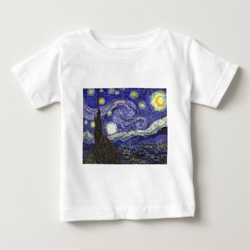 Van Gogh Starry Night Baby T_Shirt