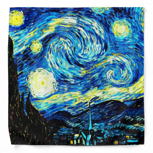 Van Gogh - Starry Night Bandana (Front)