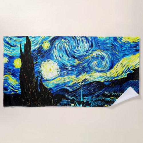 Van Gogh _ Starry Night Beach Towel