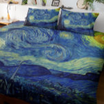 Van Gogh Starry Night Bedding Set Duvet Cover<br><div class="desc">Vincent Van Gogh's Art Work - " The Starry Night" is featured on this duvet cover (see matching pillowcase). A nighttime sky so alive with sumptuous swirls! **Check out related products with this design in our store and discover more amazing options with this wonderful image: https://www.zazzle.com/collections/arty_gifts_for_the_van_gogh_fan_in_your_life-119079521028472120?rf=238919973384052768</div>