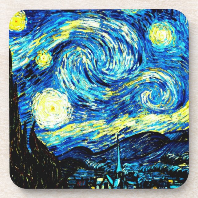 Van Gogh - Starry Night Beverage Coaster (Front)