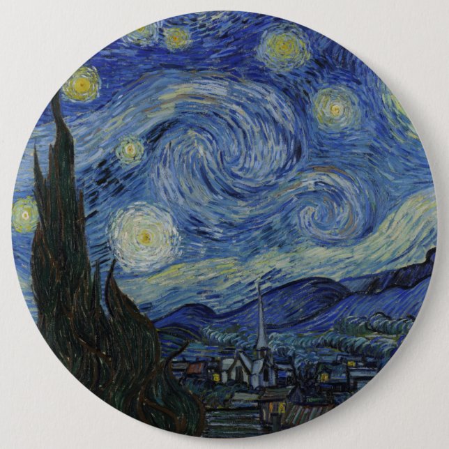 Van Gogh Starry Night Button (Front)