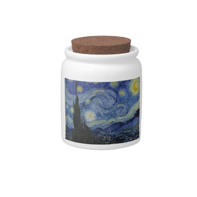 Van Gogh Starry Night Candy Jar (Front)
