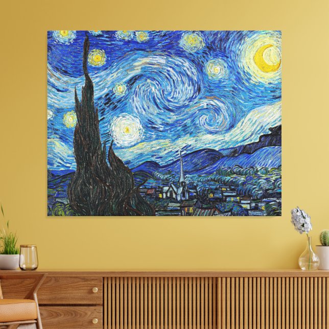 Van Gogh - Starry Night Canvas Print (Insitu(LivingRoom))