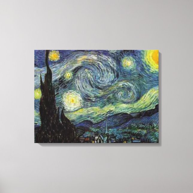 Van Gogh Starry Night Canvas Print (Front)
