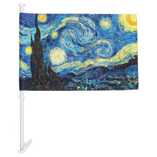 Van Gogh - Starry Night Car Flag