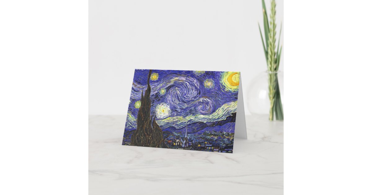 Van Gogh Starry Night Card | Zazzle