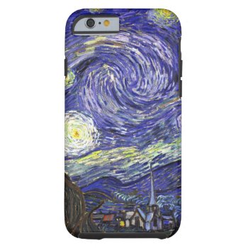 Van Gogh Starry Night Tough Iphone 6 Case by unique_cases at Zazzle