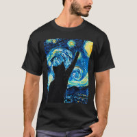 Van Gogh Starry Night Cat Lover Kitten
