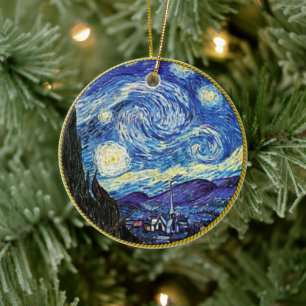 Van Gogh, Starry Night, Ceramic Ornament
