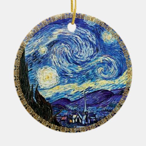 Van Gogh _ Starry Night Ceramic Ornament