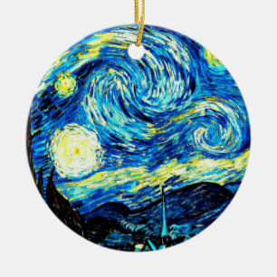 Van Gogh: Starry Night Ceramic Ornament