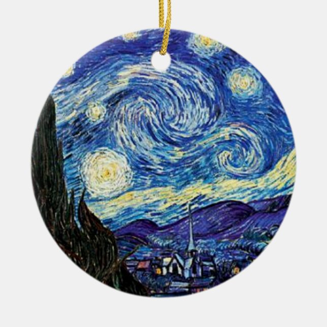Van Gogh - Starry Night Christmas Ornament (Front)