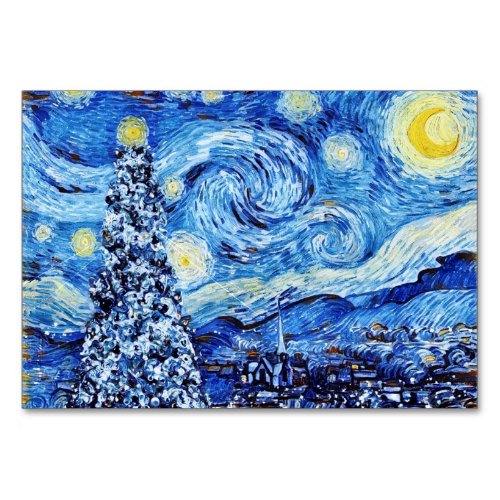 Van Gogh _ Starry Night _ Christmas Table Card