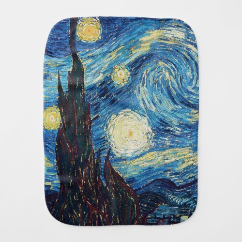 Van Gogh Starry Night Classic Impressionism Art Baby Burp Cloth