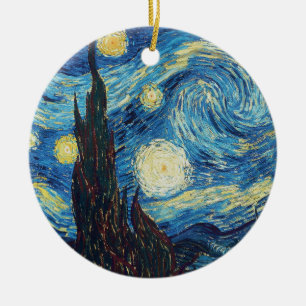 Van Gogh Starry Night Classic Impressionism Art Ceramic Ornament