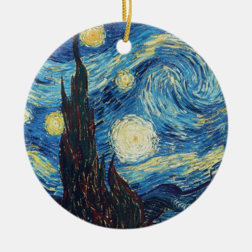 Van Gogh Starry Night Classic Impressionism Art Ceramic Ornament