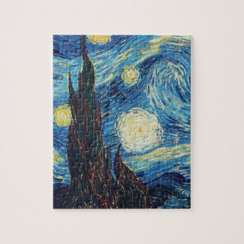 Van Gogh Starry Night Classic Impressionism Art Jigsaw Puzzle