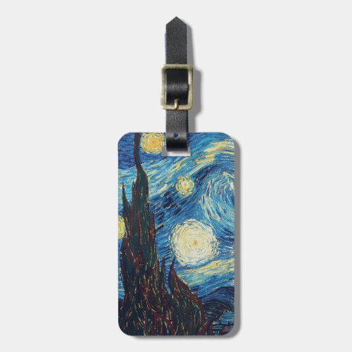 Van Gogh Starry Night Classic Impressionism Art Luggage Tag