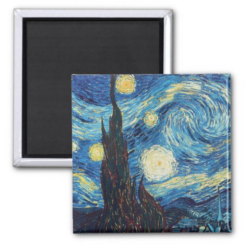 Van Gogh Starry Night Classic Impressionism Art Magnet