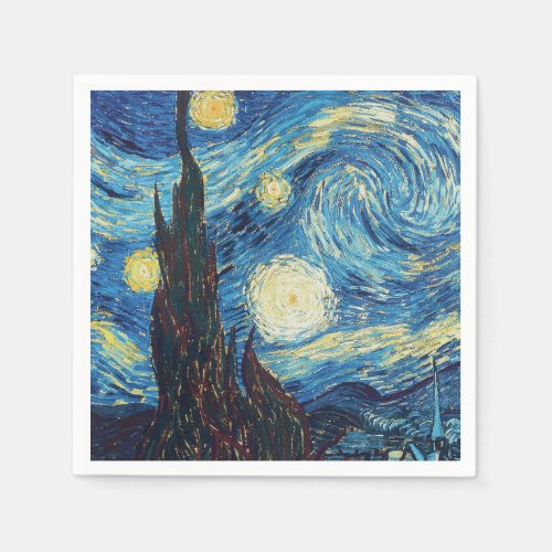 Van Gogh Starry Night Classic Impressionism Art Napkins