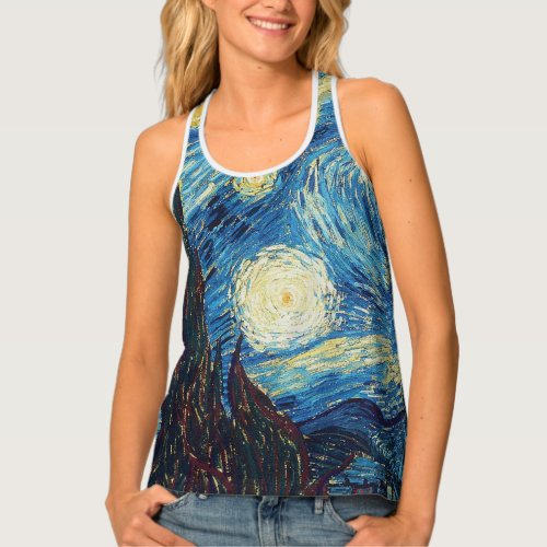 Van Gogh Starry Night Classic Impressionism Art Tank Top