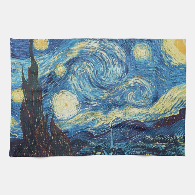 Van Gogh Starry Night Classic Impressionism Art Towel (Horizontal)