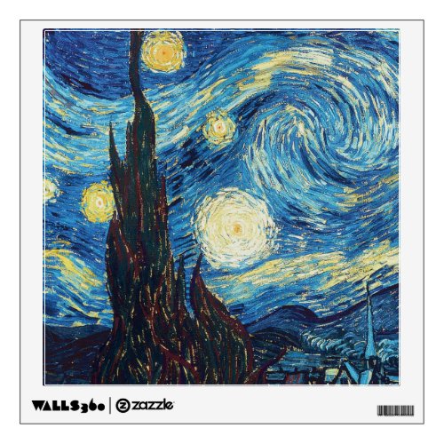 Van Gogh Starry Night Classic Impressionism Art Wall Sticker