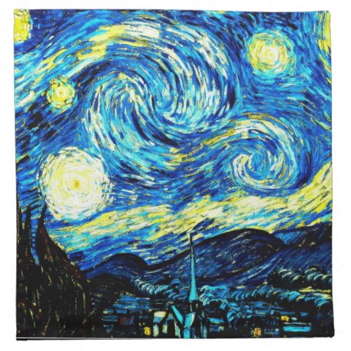 Van Gogh _ Starry Night  Cloth Napkin