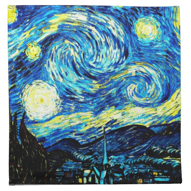 Van Gogh - Starry Night  Cloth Napkin (Front)