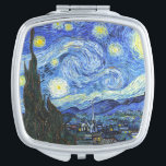 VAN GOGH Starry Night Compact Mirror<br><div class="desc">"van gogh vincent",  starry night, "famous painting",  vintage,  stars,  sky,  "fine art",  blue</div>