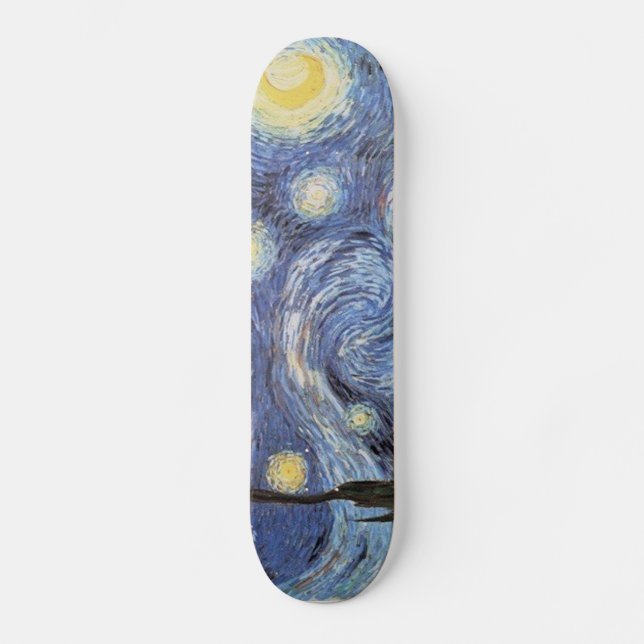 Van Gogh Starry Night Customized Skate Board (Front)