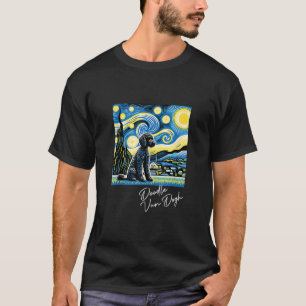 Van Gogh Starry Night Dog Art for Dog Lover Doodle T-Shirt