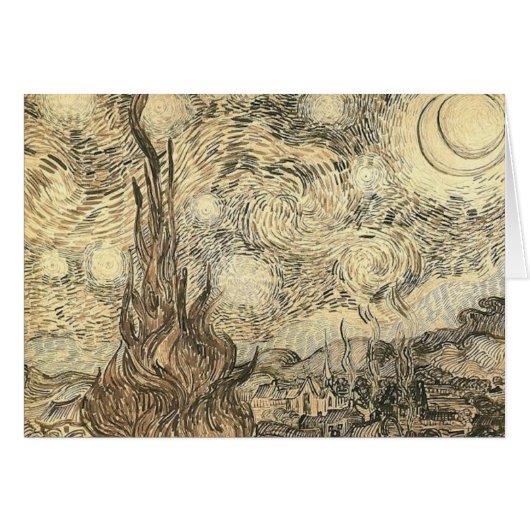 van gogh starry night drawing cards (Front Horizontal)