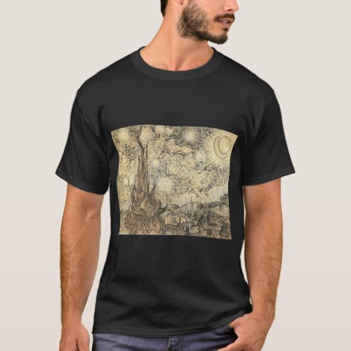 van gogh starry night drawing  van gogh starry nig T_Shirt