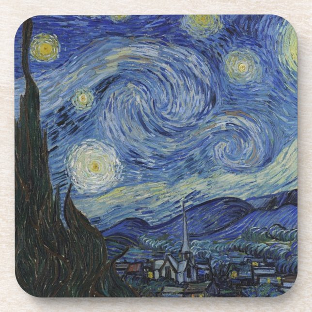Van Gogh Starry Night Drink Coaster (Front)