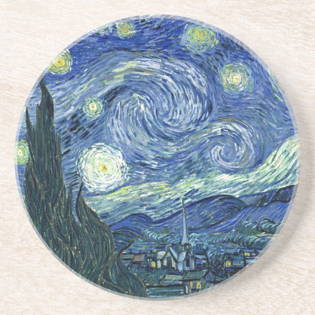Van Gogh - Starry Night Drink Coaster (Front)