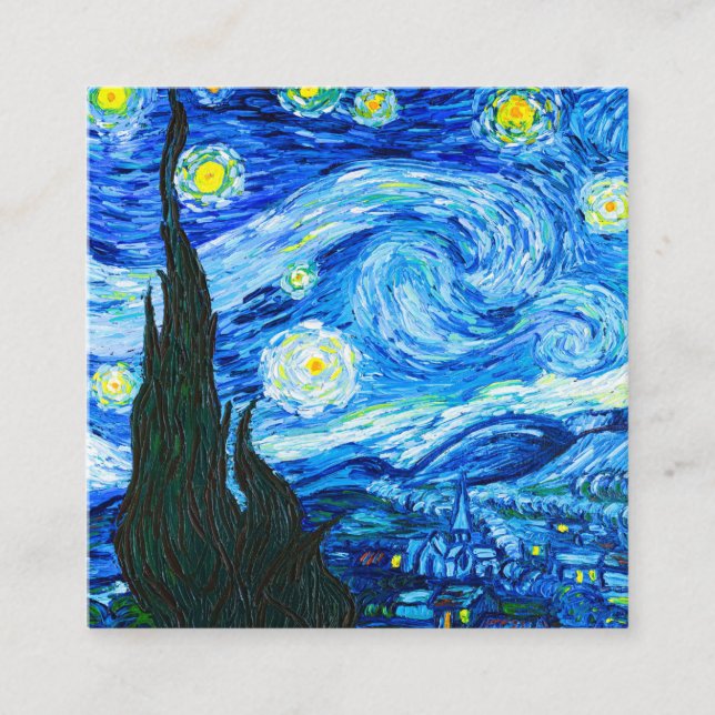 Van Gogh Starry Night Enclosure Card (Front)