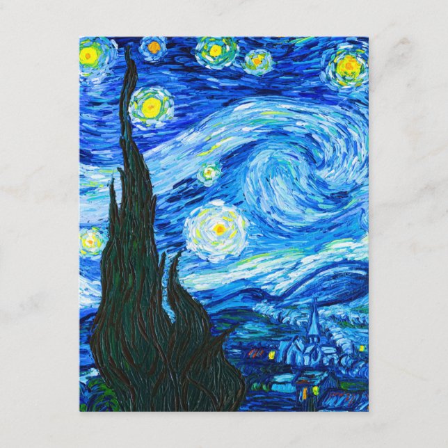 Van Gogh Starry Night Enclosure Card (Front)
